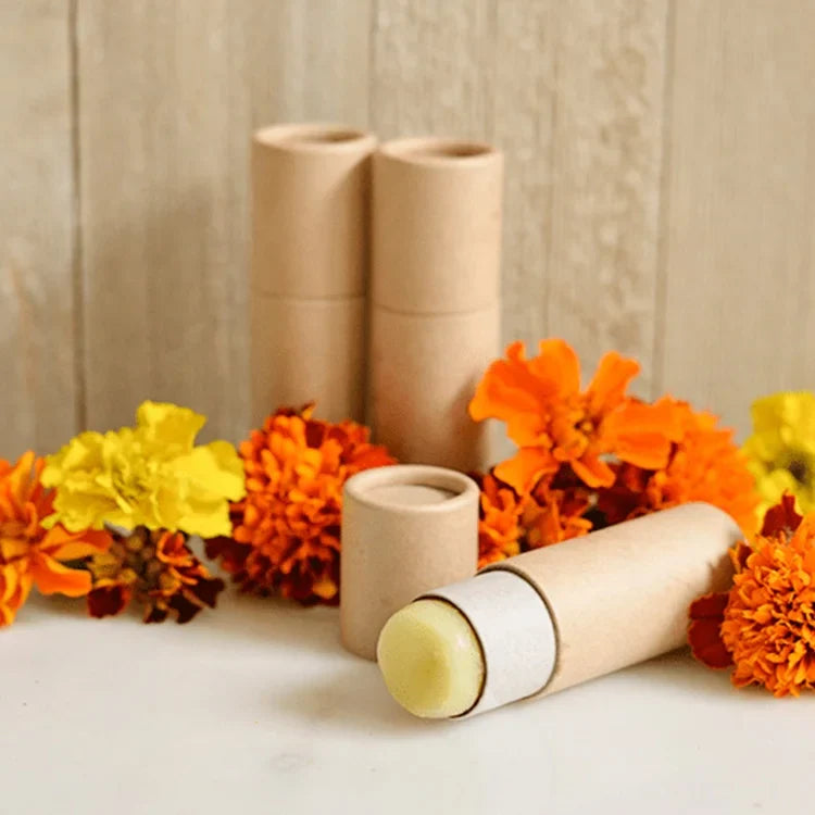 Eco Empty 0.3 Oz 20 G Packaging Kraft Paper Cardboard Tube for Lip Balm Deodorant Stick Container