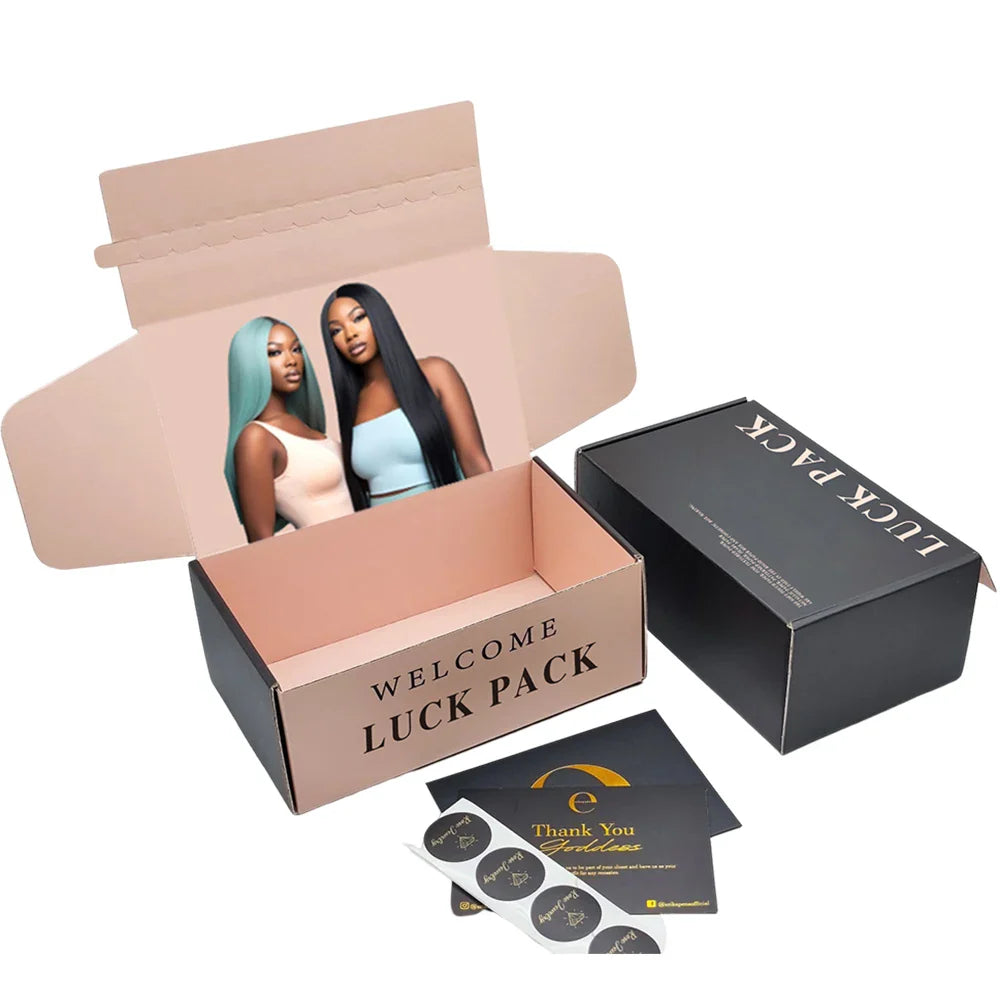 Corrugated Paper Skincare Packaging Adhesive Tear Strip Self Sealing Mailer Shipping Gift Box With Custom Logo