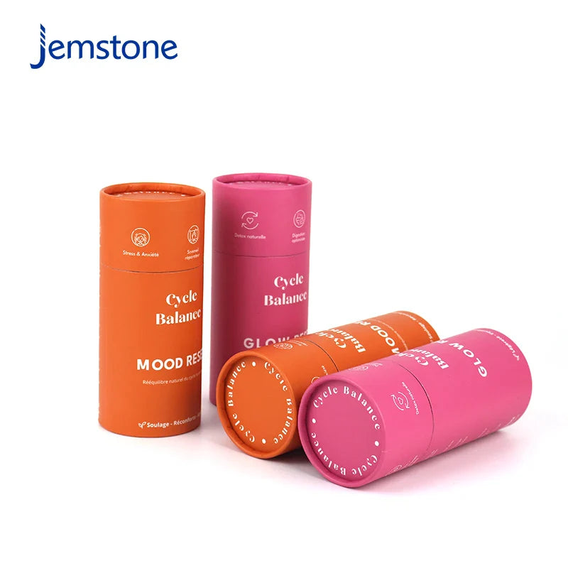 Custom Eco-Friendly Kraft Cardboard Cylinder Tube Perfume Cosmetic Skincare Essential Oil Paper Tube Packaging