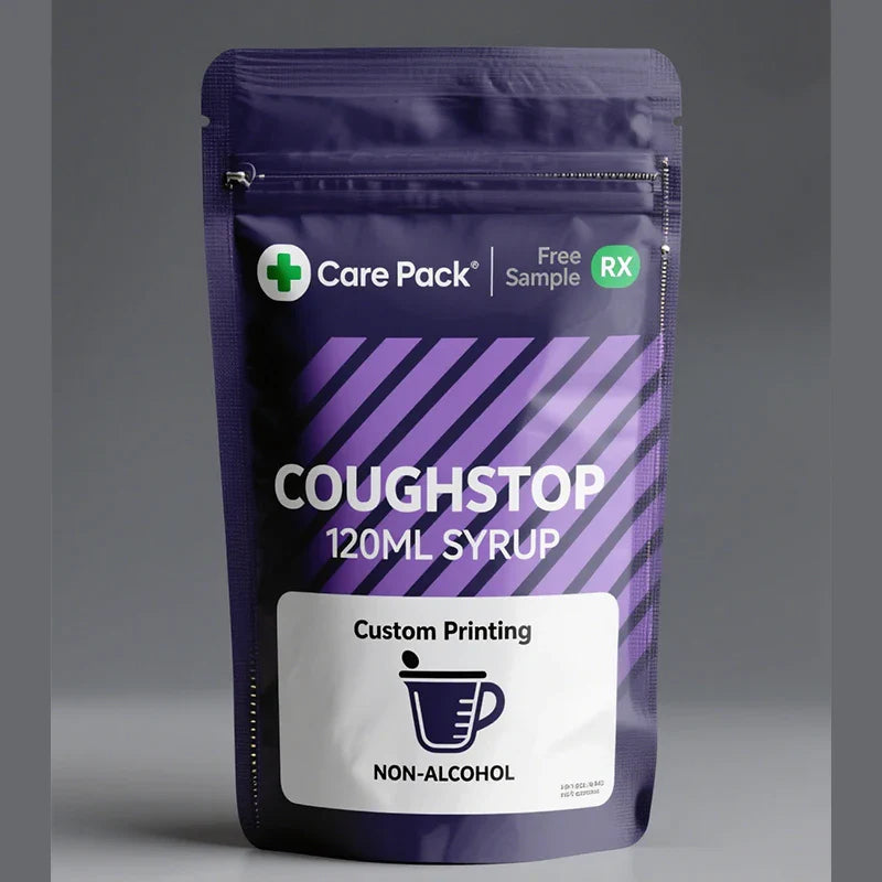 Lock Plastic for Medicine Pharmacy High Barrier Plastic Mylar Seal PET/PE Dispensary Exit Bag With Zipper