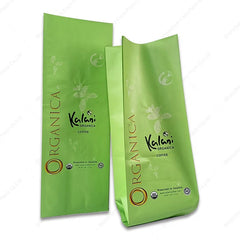 Custom 5 Lbs Coffee Bean  Powder 250 g 500 g 1 kg  Packaging Side Gusset With Valve Tin Tie High Quality Pouch Tea Leaves Bag