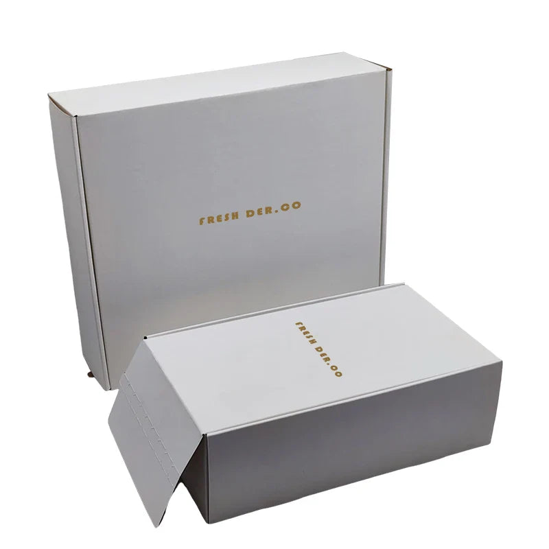 Free Sample Custom Design Luxury Recycled Large Corrugated Mailing Clothing Box Packaging White Mailer Shoes Boxes for Packiging
