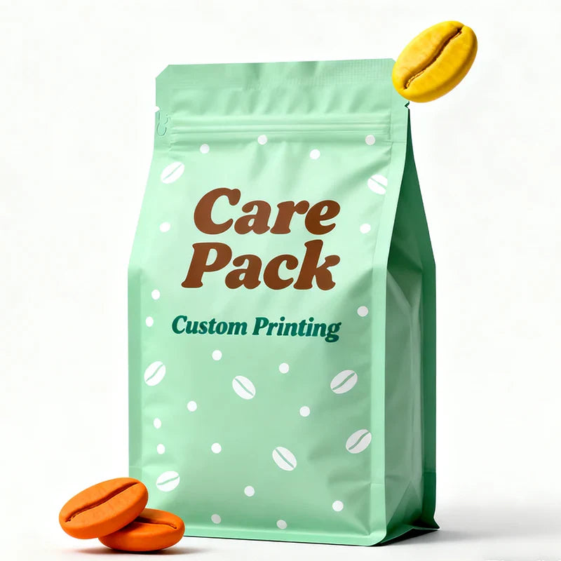 Flexible 1kg Plastic Bolsas Para Cafe Food Grade Empty Eight Side Seal PET Coffee Bean Bags With Valve