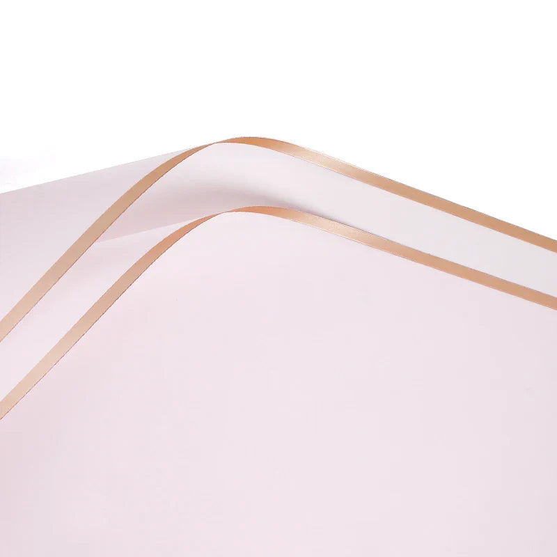 Korean Bouquet Wrapping Paper Flower Phnom Penh Jelly Film Waterproof Translucent Gold Edge Luxury Wrapping Paper for Flowers