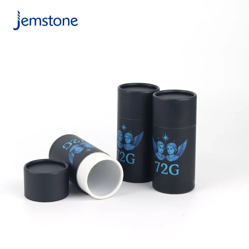 Custom Black Kraft Cylinder Tea Coffee Perfume Paper Tube Packaging Cardboard Tube for Candle and Other Products