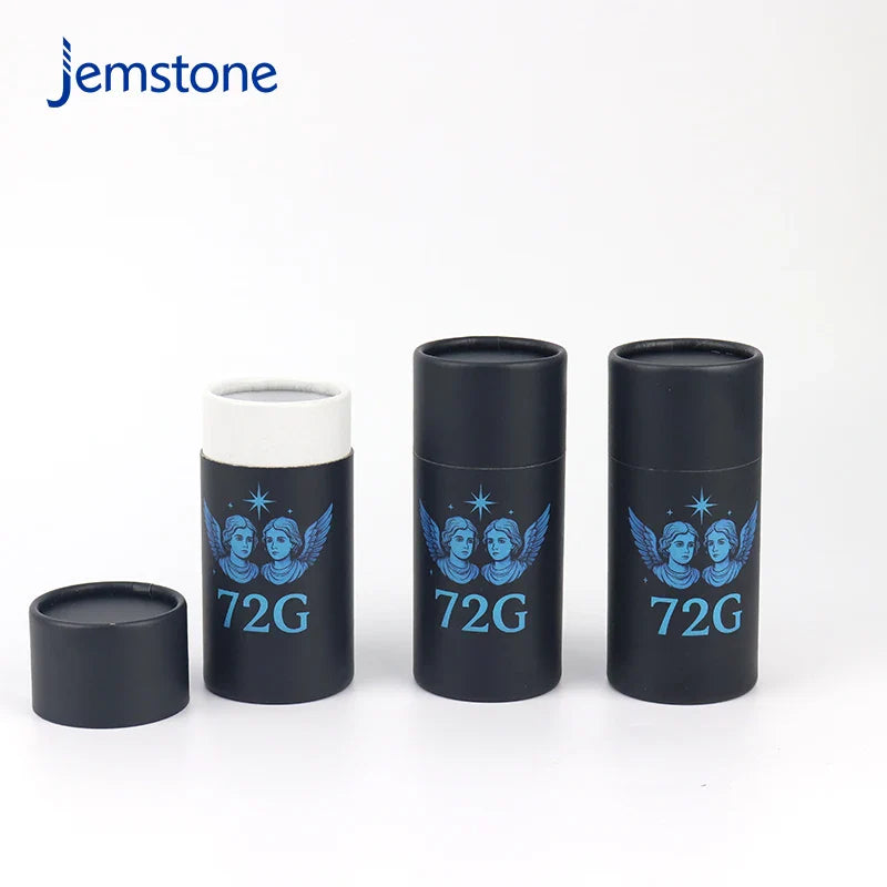 Custom Black Kraft Cylinder Tea Coffee Perfume Paper Tube Packaging Cardboard Tube for Candle and Other Products