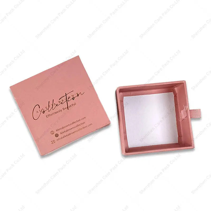 Customized Slid Out Open Sleeve Ribbon Pull Tab Box With Logo Jewelry Drawer Gift Boxes