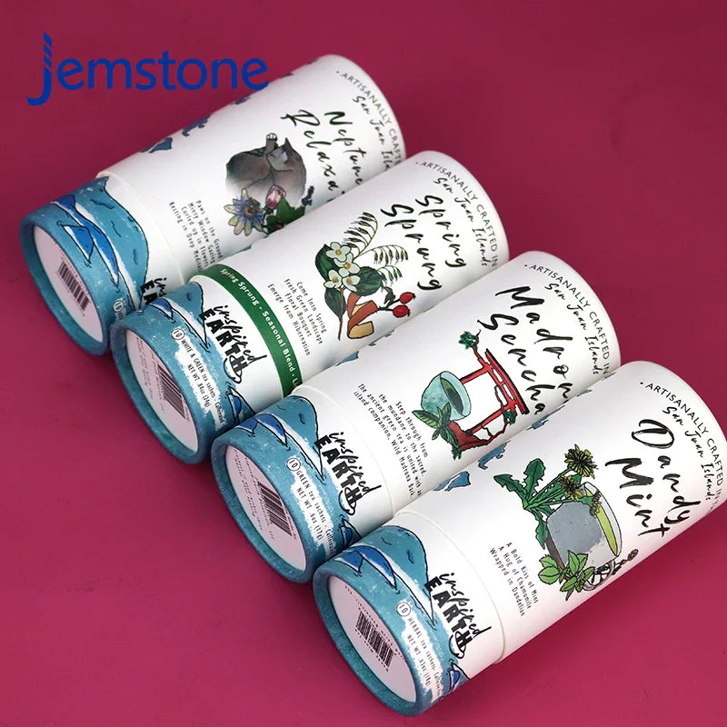 Custom Biodegradable Cardboard Cylinder Food Grade Paper Tube Packaging Tea Candle Kraft Paper Tube Packaging