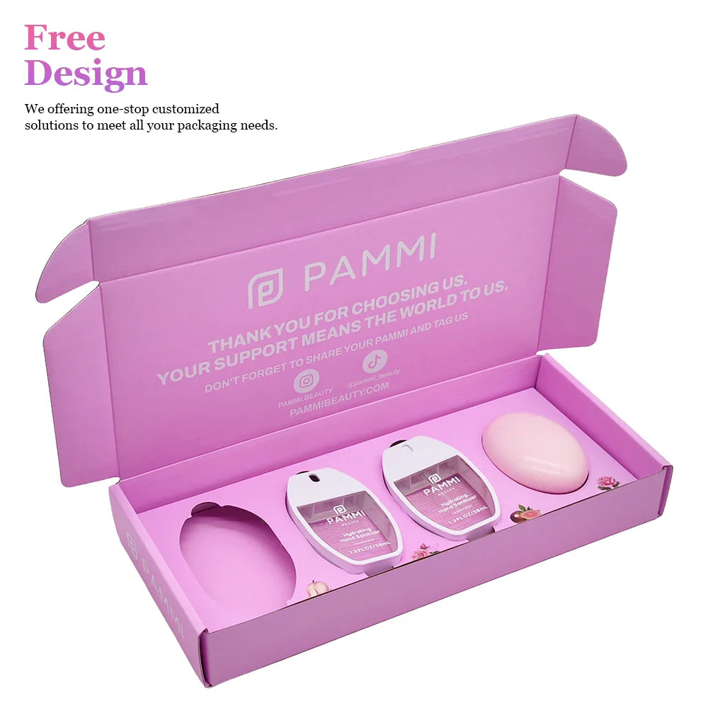 Custom Luxury Eco-Recycled Corrugated Mailer Cosmetic Set Carton Cardboard Box Packaging Shipping Paper Boxes with Insert