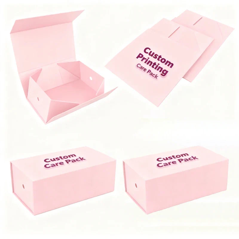 Magnet Paper Box Hard Rigid Clothes Package High End Gift Emballage Collapsible Folding Foldable Boxes With Magnetic Lid