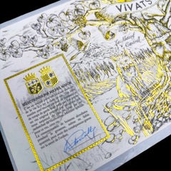 Custom Luxury Gold Foil Stamping Embossed Recycled Textured Paper Sticker Uv Spot Logo Printing Wine Label for Glass Bottle