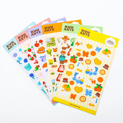 Eco Friendly Promotional Self Adhesive Waterproof Vinyl Custom A4 A5 A6 Size Printing Kiss Cut Stickers Sheet for Kids