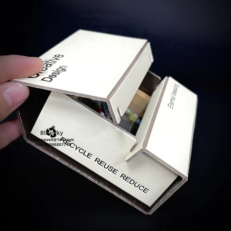 Recyclable Handmade Jewelry Gift Drawer Box Luxury Paper Board Jewelry Assemble Drawer Box