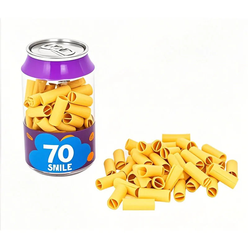 Recycle Top Empty 3.5g 7g 90ml 135ml PE Plastic Clear Can Gummy Snacks Soda Cans With Lids