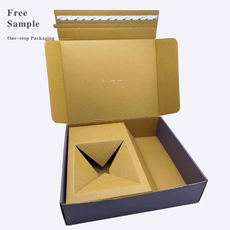 Customized Corrugated Cardboard Subscription Boxes Full Color Printed Matte Sleepwear Panties Clothing Shipping Packaging Box