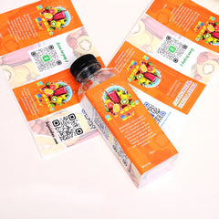 Manufacturer Custom Bopp Printing Logo 12oz 32oz Beverage Mango Juice Bottle Packaging Sticker Empty Plastic Bottles With Labels