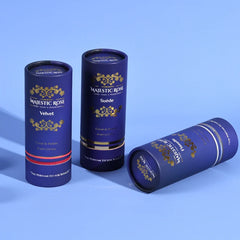 Custom Packaging Food Round  Bottles Cardboard Tube Black Push up Luxury  Gold Foil  Paper Tube Box Packaging