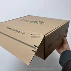 Green Kraft Corrugated Boxes Customizable Packaging Carton for Shipping Mailing Eco Friendly Material with Gold Foil LOGO