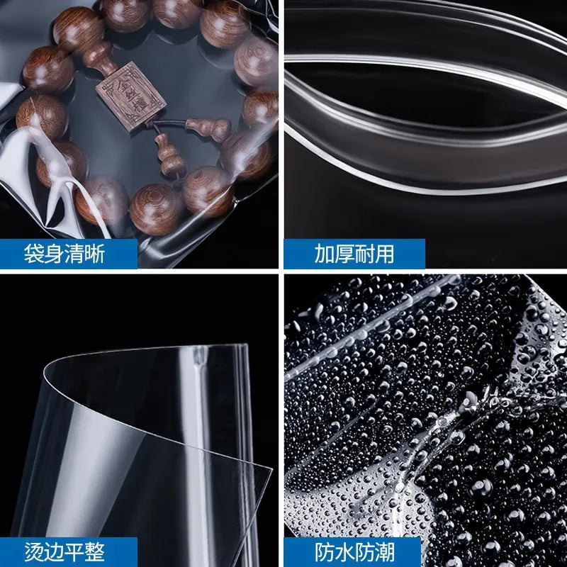 Custom Wholesale Printed Cheap LDPE/HDPE Jewelry Packaging pp Plastic Transparent Zipper Zip Lock Bag