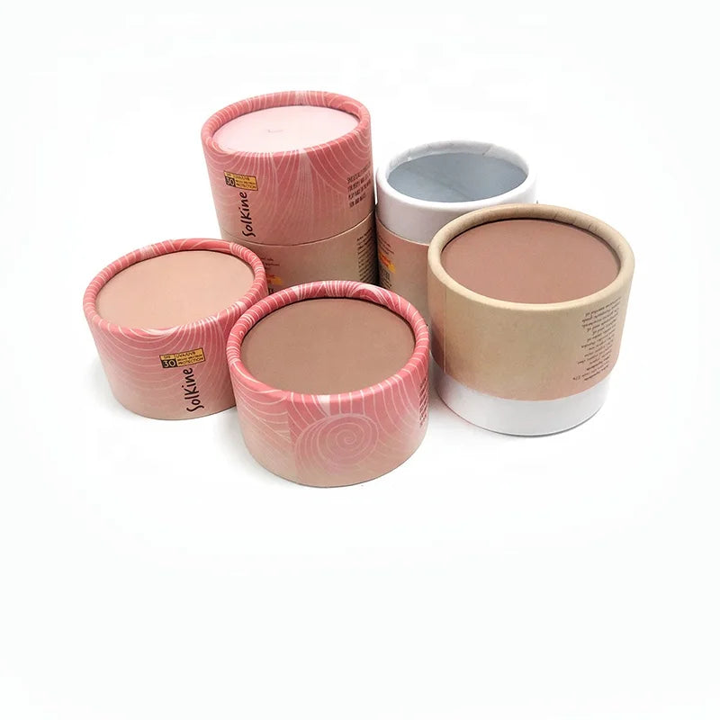 Eco Friendly Cardboard Custom Cylinder Box Liquid Beauty Cream Paper Tube Package Cosmetic Packaging Tube