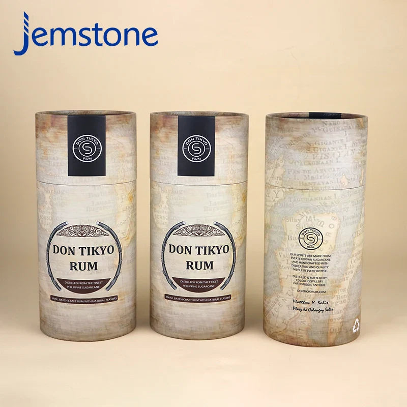 Custom Eco Printed Food Container Box Packaging Round Kraft Cardboard Tube Luxury Push up Cylinder Paper Tube