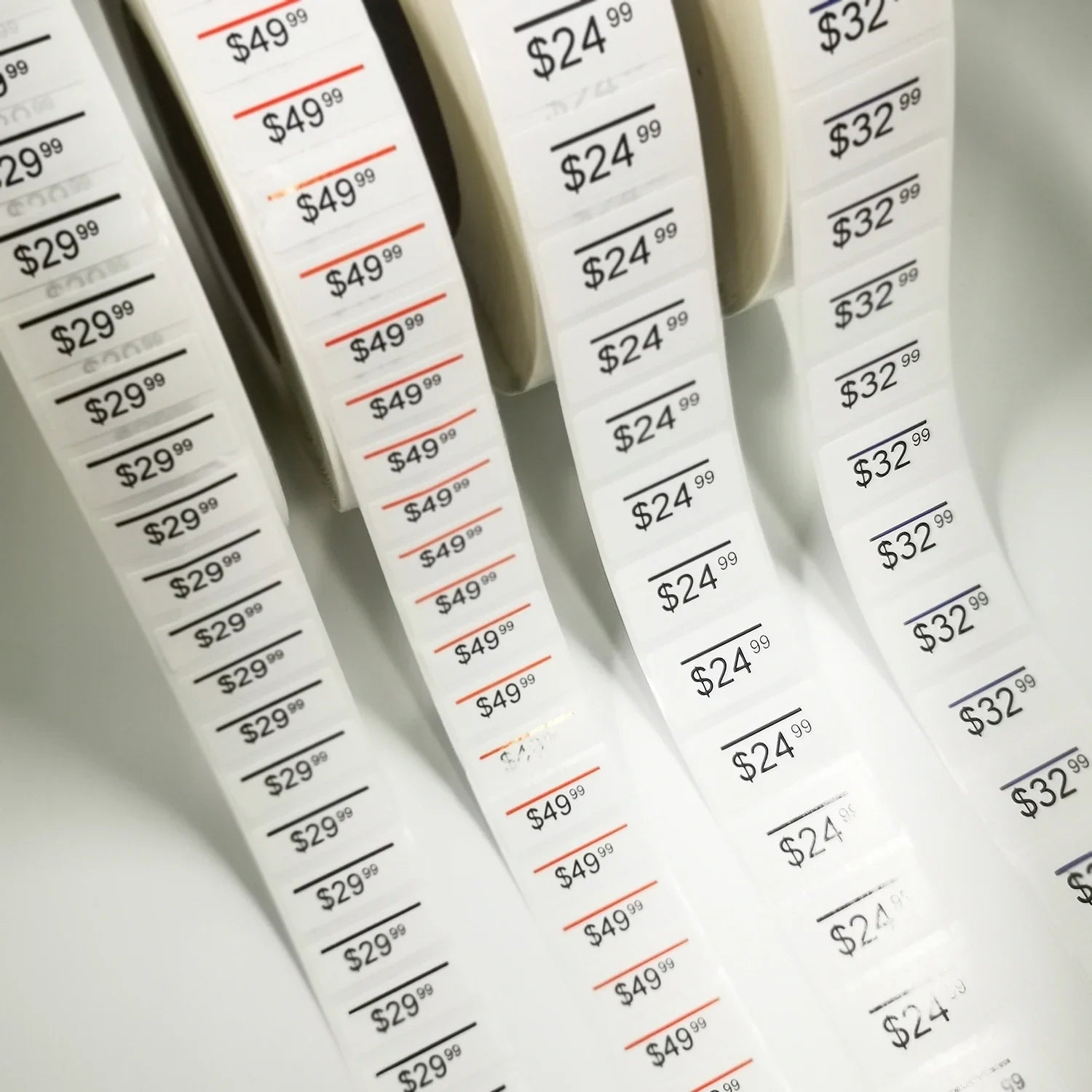 Eco-Friendly Material 31*12mm 40*17mm 37*21mm 37*17mm Garment Tag Multilayer Piggyback Label Sticker, Piggy Sticker for Clothes