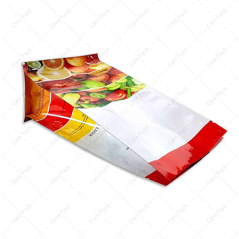 High Quality Biodegradable Self Custom Laminated Dried Fruits Eight Side Sealed Bag With Zipper for Food Packaging