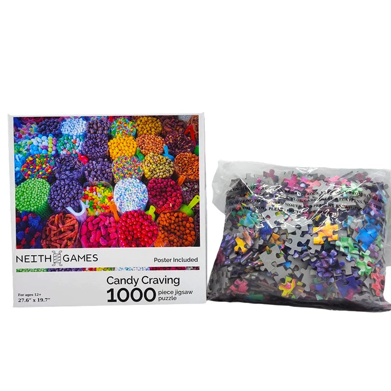 Cheap Price Recyclable Cardboard Jigsaw Puzzle Christmas Custom Kids Jigsaw Puzzles 1000 Pieces Adult