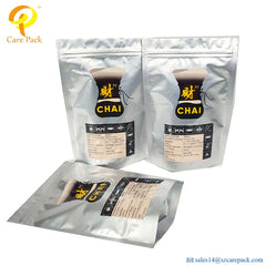 Custom Food Grade Soy Flour Packaging Zipper Bags Eco Friendly Reusable Tea Bags Packaging Weight Loss Tea Mylar Pouch Bag