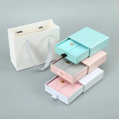 High Quality Paper Cardboard Jewelry Gift Boxes Colorful Paper Sliding Drawer Cardboard Box Drawer Box Sliding Gift