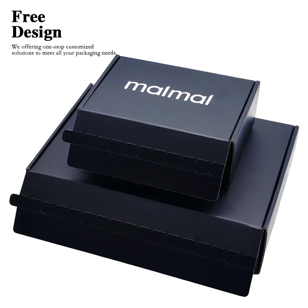 Luxury Customized Print Tear Strip Black Shoe Package Carton Mailer Airplane Corrugated Box Packaging