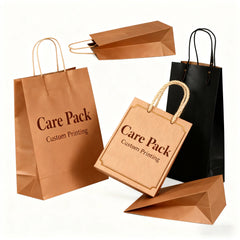 Wholesale Brown Compostable Twisted Handle Recyclable Shopping Reinforced Gift Paper Tote Bag