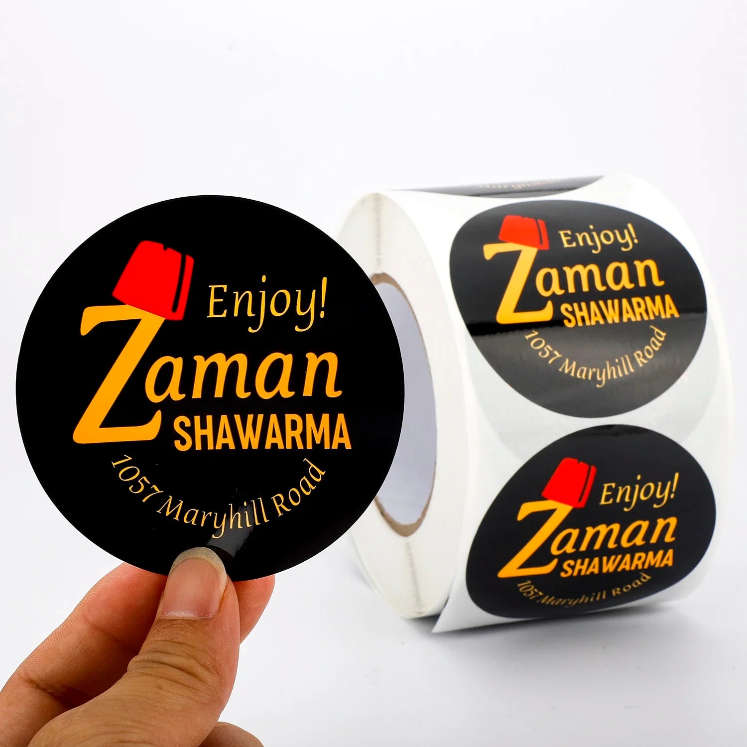 Custom Printing Etiquette Personnalisé Stickers Roll Waterproof Vinyl Adhesive Gold Foil Round Logo Stickers for Packaging Label