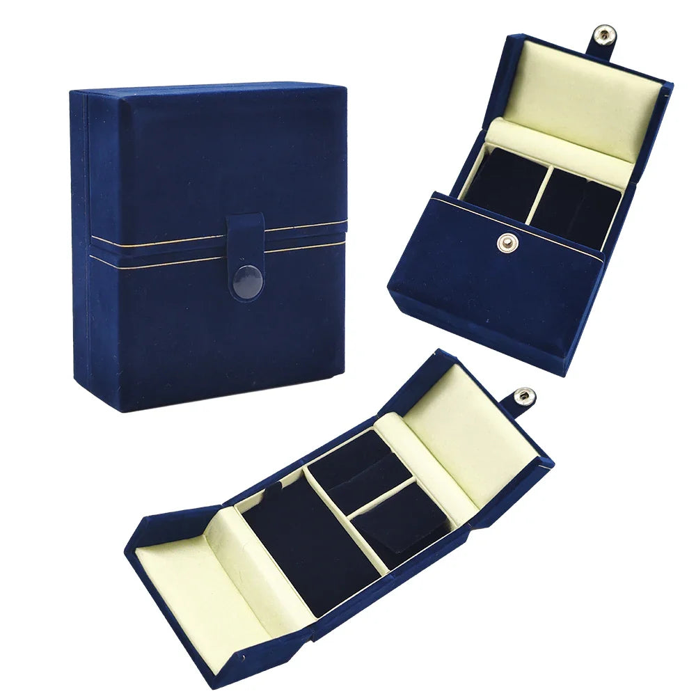 Custom Made logo Luxury Black Gift Cardboard Magnet Cotton Filled Package Paper Ring Velvet Jewelry Box Packaging with logo