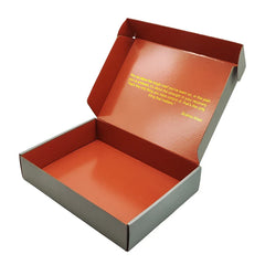 Wholesale Luxury Gold Foil Design Printed Custom Matte Grey Corrugated Cardboard Shipping Clothing Packing Box
