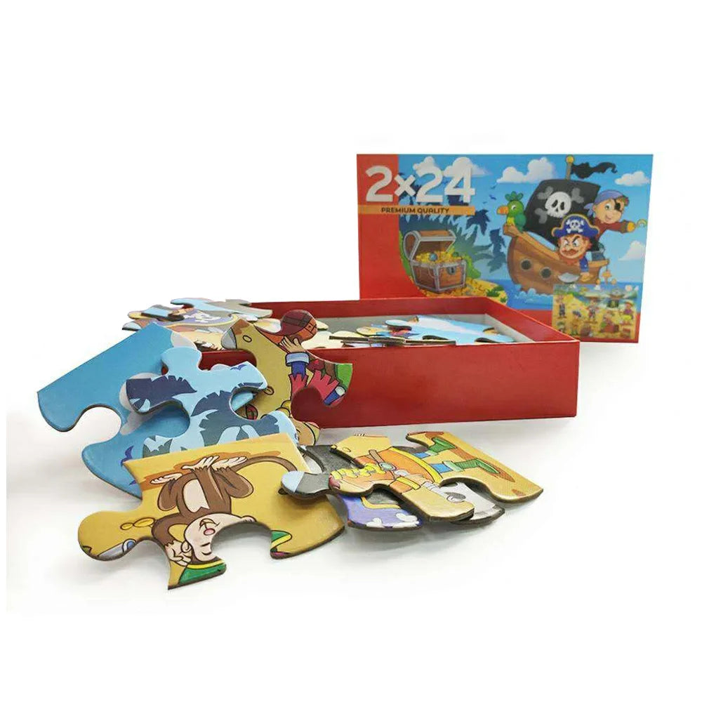 Customized Printing Children Cardboard 2 in 1 Design Hot Sale Paper Children Custom Puzzle Jigsaw Puzzle for Kids
