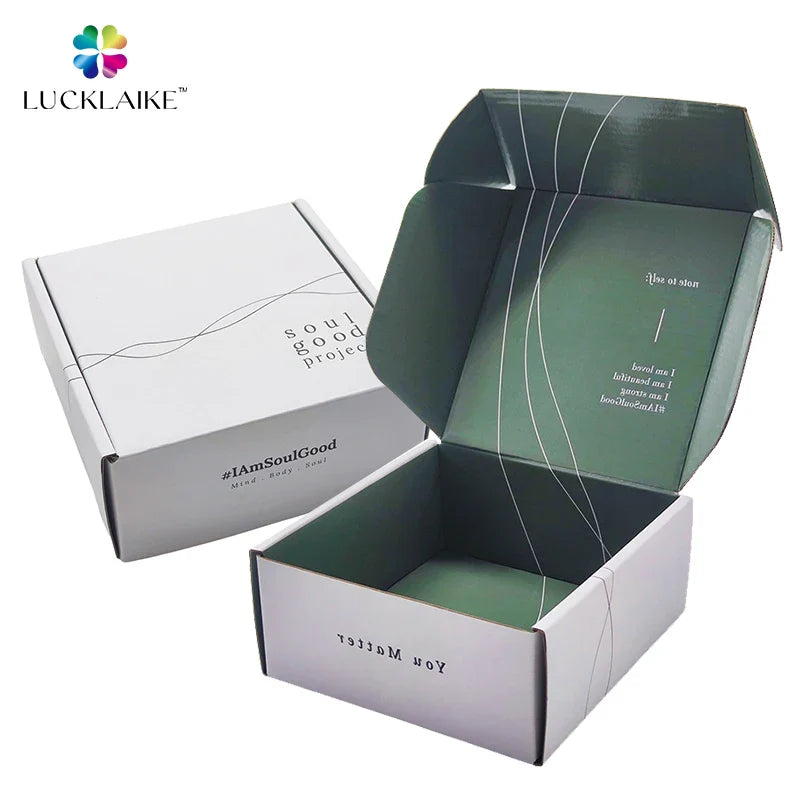 Custom Printed E-Commerce Packaging Box Corrugated Cardboard Papierkarton Mailer Black Post Cajas Shipping Box