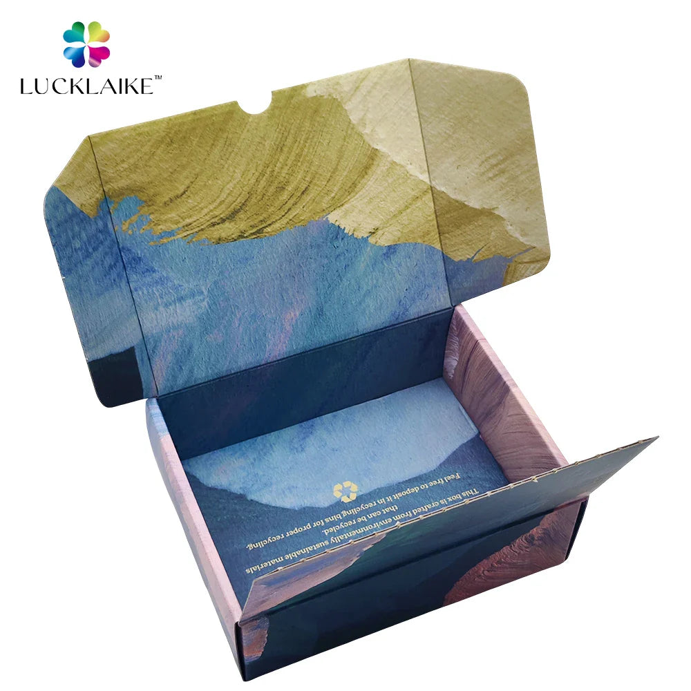 Custom Printing Jewellery Cosmetics Perfume Bottle Valentine Cardboard Package Tear Strip Self Sealing Boxes for Packaging
