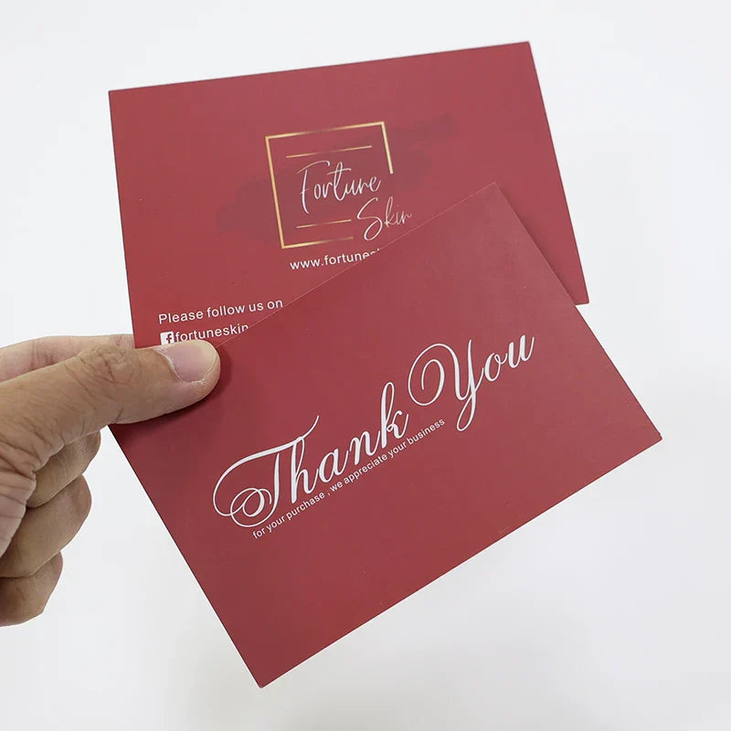 ODM Custom Colorful Logo Paper Insert Postcard Gift Business Cards Promotion Thank You Card for Small Business