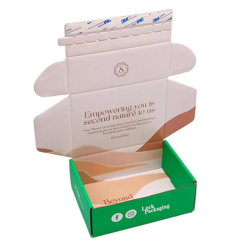 Custom Clothing Cajas Packaging Beige Boxes Design Paper Custom Clothes Hair Mailer Craft Paper Boxes With Logo Packaging
