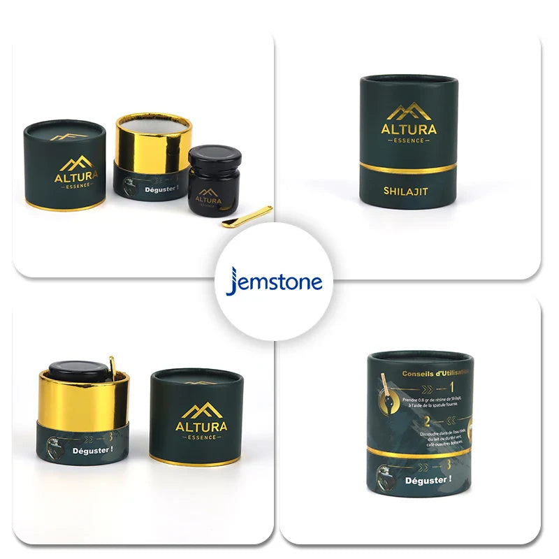 Eco-Friendly Custom Food Luxury Kraft Cardboard Tea Coffee Candle Cylinder Packaging Round Honey Jar Box Paper Tube