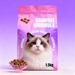 OEM Custom UV Resistant Dry Food BOPP/PE Composite Flat Bottom Feed Packaging Airtight Pet Cat Food Bag