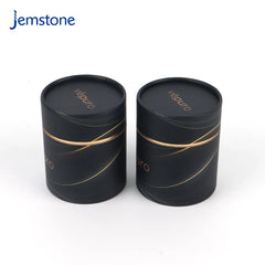 Custom Eco-Friendly Round Black Kraft Candle Cardboard Tube Box Food Tea Coffee Cylinder Packaging Cosmetic Perfume Paper Tube