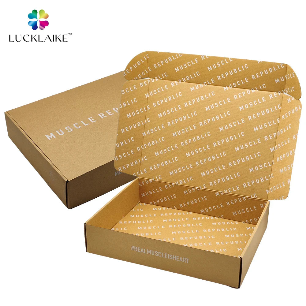 Custom Corrugated Recycled Brown Kraft Paper Folding Scarf Hat Pillow Socks Brand Carton Gift Boxes Package for Shipping
