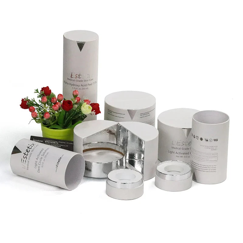 Kraft  Cylinder Cardboard   Packing Paper Tube  for Cosmetics and Dropper