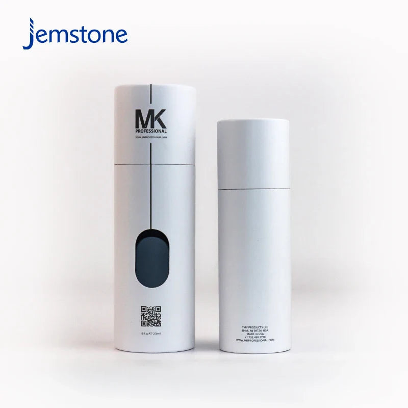 Custom Printed Recyclable Clothing Craft Cylinder T-shirt Sock Kraft Cardboard Silk Glove Towel Paper Tube Packaging With Window