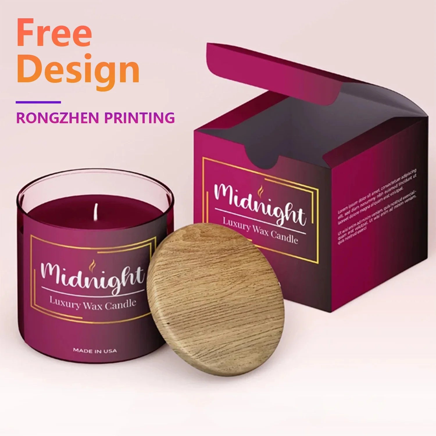 Custom Logo Printing Luxury Gift Contenant Emballage Boite De Bougie Rigid Candle Paper Boxes With Logo Packaging Box for Candle