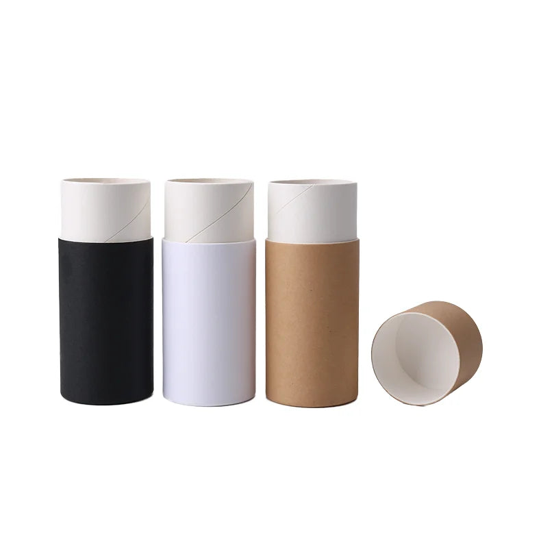 Custom Luxury Empty Push up Kraft Cardboard Lip Balm Deodorant Tubes Cosmetic Paperboard Twist up Lipstick Paper Tube Packaging