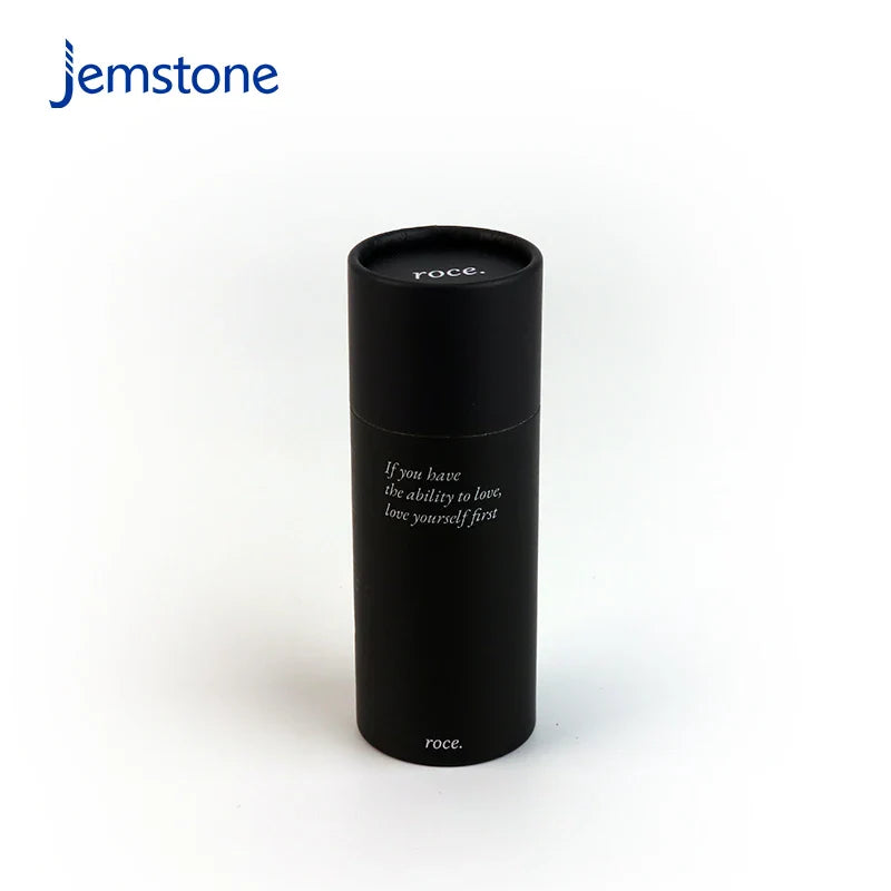 Eco-friendly Oil Dropper Bottle Deodorant Kraft Cardboard Skin Care Perfume Cylinder Tea Coffee Black Paper Tube Packaging