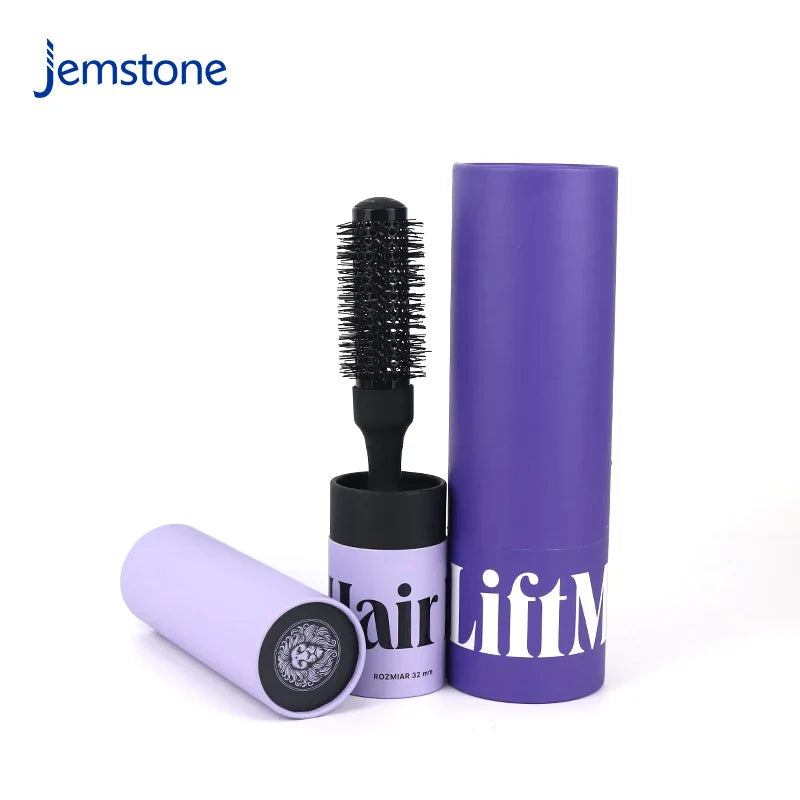 Eco-Friendly Custom Product Cylinder Packaging Hair Curler Makeup Brush Luxury Round Kraft Cardboard Push up Paper Tube